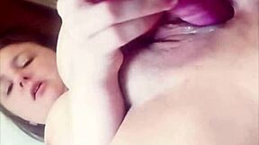 Creamy vibrator surrounded by lips