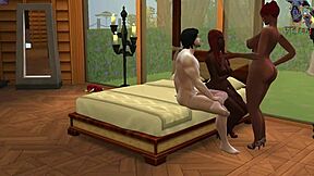 Three brunettes engage in a steamy threesome
