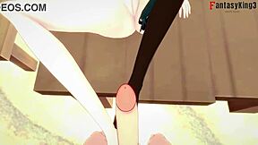Gwen's intense oral and penetrative sexual encounter in a chaotic scenario