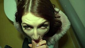 Public agent Chanel Kiss enjoys a sucker before getting pounded from behind by a monster cock