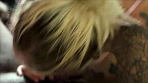 This black slut knows how to give a deepthroat blowjob
