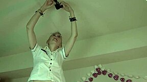 European couple's kinky lactating handjob scene
