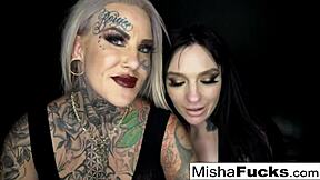 Evilyn Ink dominates Misha in a passionate and intense sexual encounter