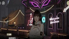 Anime fantasy: Erotic game with ass play