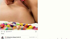 Experience the ultimate pleasure with Sarah's oiled and big tits in action