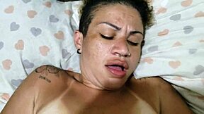 Wife craves intense orgasm from cumshot on her pussy