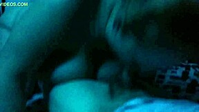 Thick blonde wife gives husband a blowjob