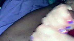 Ebony handjobs a giant black cock