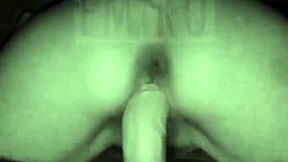Argentinian babe Morocha rides a giant dildo