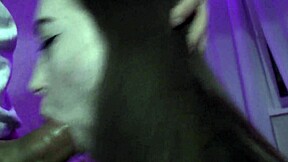 Teen apologizes with a cumshot blowjob on chest