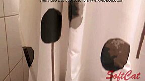 Bare-assed bathing: a steamy video
