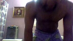 Ebony couple enjoys a steamy shower together