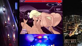 Amandafox's sensual overtures during a high-speed automobile pursuit