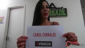 Sexy Latina Carols shows off her assets in amateur porn video