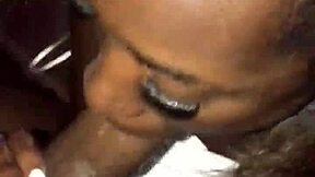 Petite babe passionately sucks on a big black cock in Atlanta
