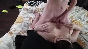 Nichole's big breasts get covered in cum in amateur video