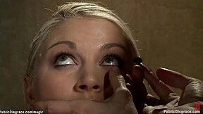 Interracial gangbang with dominated blond