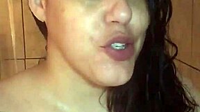 Milfy MILF indulges in solo shower session with big boobs