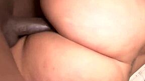Interracial sex with a curvy dark-haired pornstar and a big black cock