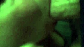 A passionate after-hours oral sex session with a generous amount of semen in the mouth