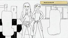 Young women from art school share standing peeing experiences at home