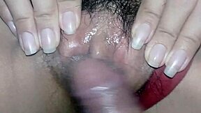 POV view of hairy pussy on Christmas
