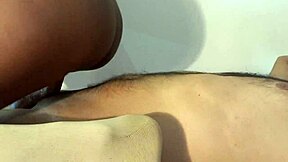 Amateur black couple enjoys rough sex in dogstyle position