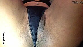 Masturbating in lingerie with thong