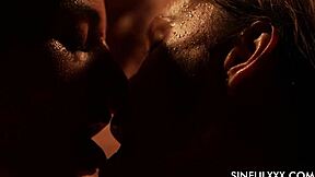 Sensual threesome with oral and penetrative play