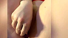 Aroused teen enjoys intense anal sex with butt plug