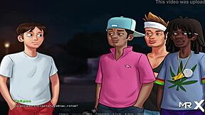 Animated teen's seductive showcase in Summertime Saga