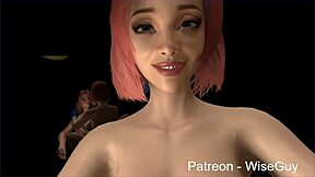 Sakura and Hinata's animated threesome with female and multiple POVs