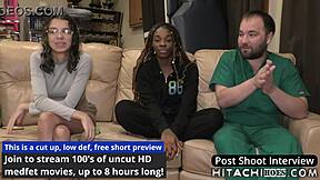 Doctor Tampa's orgasmic treatment with vibrator on ebony patient