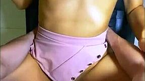 A shy college girl with tight body satisfies her desires