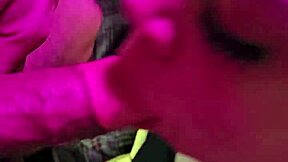 A mature woman helps a man relieve his stress with a deepthroat blowjob