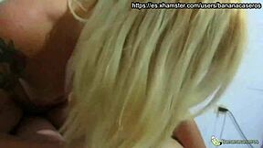 Blonde teen explores sexuality in first intimate video with stepdad