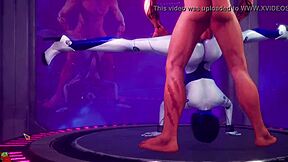 Hentai cartoon with monster cock and cumshot