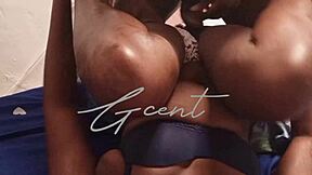 Ebony beauty gets her pussy licked and creamed