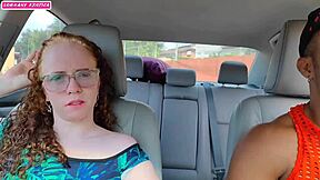 Unwilling captive experiences intense anal play in a car