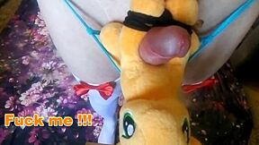 Masturbating and bondage with my MLP plush Applejack