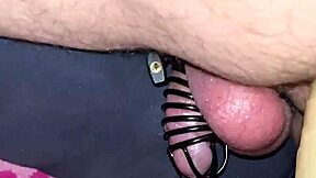 Cage-wearing husband gets pegged by wife