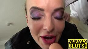 British Victoria Pure submits to rough domination and facial cumshot