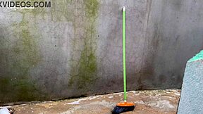 Brazilian maid with a big ass seduces me while cleaning