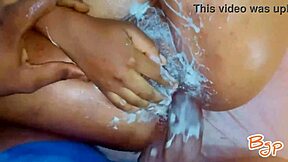 Young woman verifies her profile by getting creampied by stepbrother's big black cock