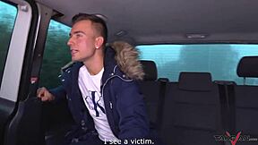 Czech beauty enjoys intense backseat sex and is abandoned
