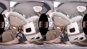 Experience the ultimate taboo with a stunning brunette in VR