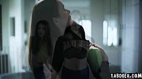 Gizelle Blanco Spies On Maya Woulfe And Hazel Moore In The Room