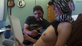 DIY erotica: Self-painted breasts and a wild homemade session