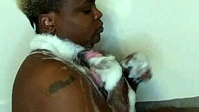 Black beauty's steamy bath and sensual self-pleasure