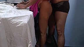 Blonde MILF with natural tits gets pounded doggy style